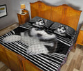 Ohaprints-Quilt-Bed-Set-Pillowcase-Husky-Black-And-White-Stripe-Pattern-Unique-Gift-For-Dog-Puppy-Pet-Lover-Blanket-Bedspread-Bedding-2654-Queen (80'' x 90'')