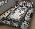 Ohaprints-Quilt-Bed-Set-Pillowcase-Husky-Sibir-Frame-Patchwork-Pattern-Unique-Gift-For-Dog-Puppy-Pet-Lover-Blanket-Bedspread-Bedding-303-King (90'' x 100'')