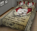 Ohaprints-Quilt-Bed-Set-Pillowcase-West-Highland-White-Terrier-They-Steal-My-Heart-Floral-Beige-For-Dog-Lover-Blanket-Bedspread-Bedding-2060-King (90'' x 100'')