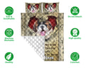 Ohaprints-Quilt-Bed-Set-Pillowcase-St.-Bernard-Dog-They-Steal-My-Heart-Floral-Beige-Gift-For-Dog-Puppy-Pet-Lover-Blanket-Bedspread-Bedding-896-Double (70'' x 80'')