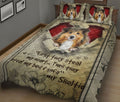 Ohaprints-Quilt-Bed-Set-Pillowcase-Sheltie-Shetland-Sheepdog-Dog-They-Steal-My-Heart-Floral-Beige-For-Dog-Lover-Blanket-Bedspread-Bedding-2656-King (90'' x 100'')