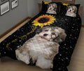 Ohaprints-Quilt-Bed-Set-Pillowcase-Havanese-Sunflower-You-Are-My-Sunshine-Floral-Unique-Gift-For-Dog-Lover-Blanket-Bedspread-Bedding-897-King (90'' x 100'')