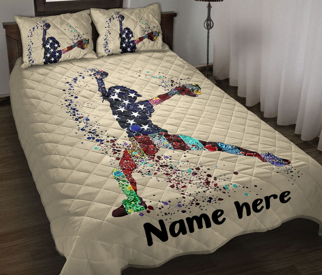 Ohaprints-Quilt-Bed-Set-Pillowcase-Softball-Pitcher-Girl-Player-Gifts-For-Sport-Lover-Custom-Personalized-Name-Blanket-Bedspread-Bedding-2875-Throw (55'' x 60'')