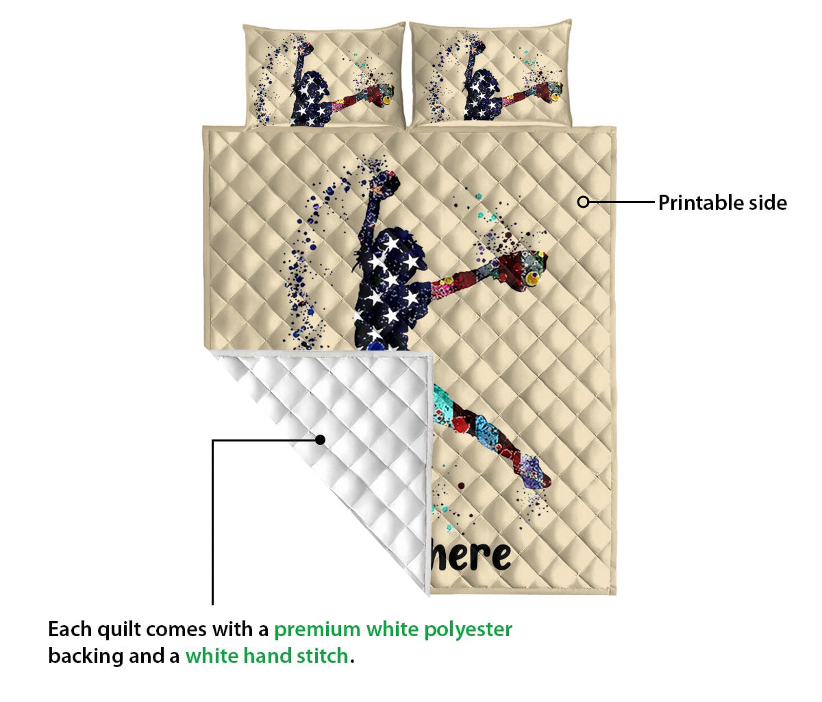 Ohaprints-Quilt-Bed-Set-Pillowcase-Softball-Pitcher-Girl-Player-Gifts-For-Sport-Lover-Custom-Personalized-Name-Blanket-Bedspread-Bedding-2875-Queen (80'' x 90'')