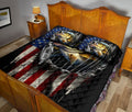 Ohaprints-Quilt-Bed-Set-Pillowcase-Fishing-Big-Bass-Fish-American-Us-Flag-Fisherman-Gift-Custom-Personalized-Name-Blanket-Bedspread-Bedding-2283-King (90'' x 100'')