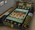 Ohaprints-Quilt-Bed-Set-Pillowcase-No-Place-Like-Home-Sunflower-Yellow-Floral-Patchwork-Pattern-Blanket-Bedspread-Bedding-1262-King (90'' x 100'')