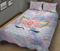 Ohaprints-Quilt-Bed-Set-Pillowcase-Unicorn-Floral-Printed-Pattern-Rainbow-Hair-Gift-For-Kids-Teens-Boys-Girls-Blanket-Bedspread-Bedding-2255-King (90'' x 100'')