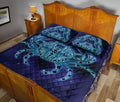 Ohaprints-Quilt-Bed-Set-Pillowcase-Cancer-Zodiac-Astrology-Astrological-Sign-Unique-Idea-Gift-Blue-&-Black-Blanket-Bedspread-Bedding-3031-Queen (80'' x 90'')