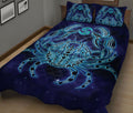 Ohaprints-Quilt-Bed-Set-Pillowcase-Cancer-Zodiac-Astrology-Astrological-Sign-Unique-Idea-Gift-Blue-&-Black-Blanket-Bedspread-Bedding-3031-King (90'' x 100'')