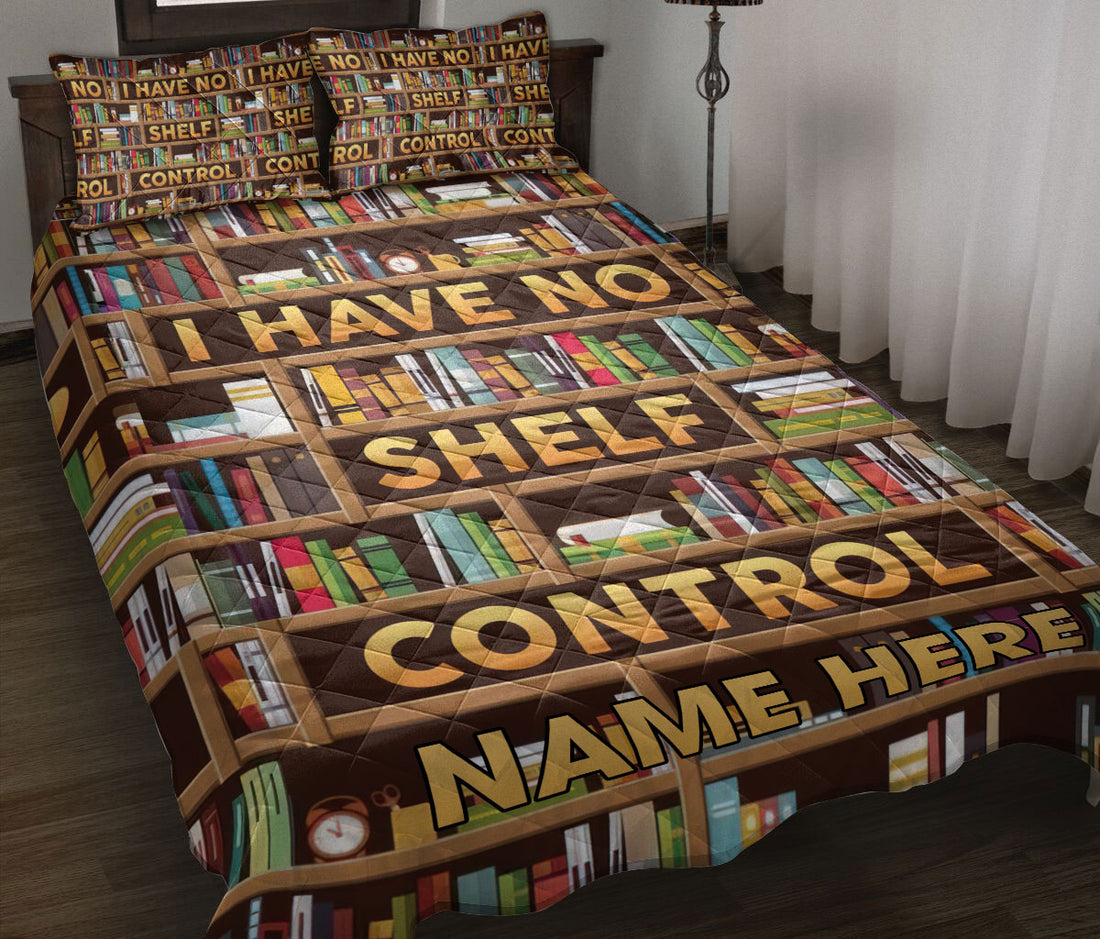 Ohaprints-Quilt-Bed-Set-Pillowcase-I-Have-No-Shelf-Control-Bookshelf-Gift-For-Book-Lover-Custom-Personalized-Name-Blanket-Bedspread-Bedding-808-Throw (55'' x 60'')