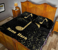 Ohaprints-Quilt-Bed-Set-Pillowcase-Golden-Music-Note-Musical-Gift-For-Music-Lover-Black-Custom-Personalized-Name-Blanket-Bedspread-Bedding-1976-Queen (80'' x 90'')