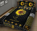 Ohaprints-Quilt-Bed-Set-Pillowcase-Sign-Language-You-Are-My-Sunshine-Sunflower-Yellow-Floral-Patchwork-Pattern-Blanket-Bedspread-Bedding-2063-King (90'' x 100'')