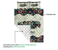 Ohaprints-Quilt-Bed-Set-Pillowcase-Travel-Trailer-Flower-Camper-Camping-Lover-Gifts-Custom-Personalized-Name-Blanket-Bedspread-Bedding-1702-Queen (80'' x 90'')