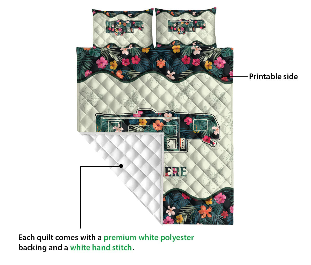 Ohaprints-Quilt-Bed-Set-Pillowcase-Camper-Travel-Trailer-Flower-Camping-Lover-Gifts-Custom-Personalized-Name-Blanket-Bedspread-Bedding-2290-Queen (80'' x 90'')