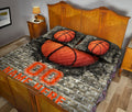 Ohaprints-Quilt-Bed-Set-Pillowcase-Basketball-Ball-Sport-Lover-Wall-Crack-Pattern-Custom-Personalized-Name-Number-Blanket-Bedspread-Bedding-1703-King (90'' x 100'')
