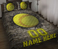 Ohaprints-Quilt-Bed-Set-Pillowcase-Softball-Ball-Sport-Lover-Wall-Crack-Pattern-Custom-Personalized-Name-Number-Blanket-Bedspread-Bedding-2883-Throw (55'' x 60'')