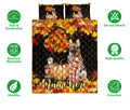 Ohaprints-Quilt-Bed-Set-Pillowcase-German-Shepherd-Pumpkin-Autumn-Happy-Fall-Y'All-Custom-Personalized-Name-Blanket-Bedspread-Bedding-2885-Double (70'' x 80'')