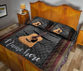 Ohaprints-Quilt-Bed-Set-Pillowcase-Classic-Brown-Guitar-American-Us-Flag-Crack-Pattern-Custom-Personalized-Name-Blanket-Bedspread-Bedding-1121-King (90'' x 100'')