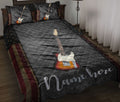 Ohaprints-Quilt-Bed-Set-Pillowcase-Squier-Classic-Vibe-Guitar-Us-Flag-Crack-Pattern-Custom-Personalized-Name-Blanket-Bedspread-Bedding-2886-Throw (55'' x 60'')