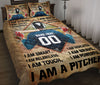 Ohaprints-Quilt-Bed-Set-Pillowcase-Baseball-I-Am-Strong-I-Am-A-Pitcher-Sports-Custom-Personalized-Name-Number-Blanket-Bedspread-Bedding-2574-Throw (55&#39;&#39; x 60&#39;&#39;)