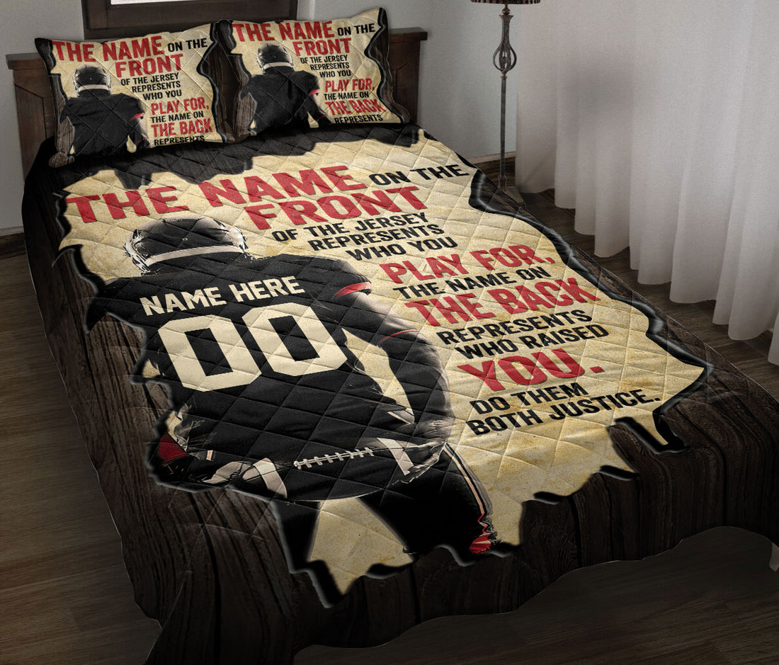 Ohaprints-Quilt-Bed-Set-Pillowcase-American-Football-Try-To-Score-A-Touchdown-Custom-Personalized-Name-Number-Blanket-Bedspread-Bedding-3007-Throw (55'' x 60'')