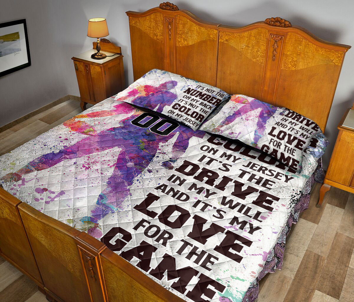 Ohaprints-Quilt-Bed-Set-Pillowcase-American-Football-It'S-My-Love-For-The-Game-Custom-Personalized-Name-Number-Blanket-Bedspread-Bedding-1983-Queen (80'' x 90'')