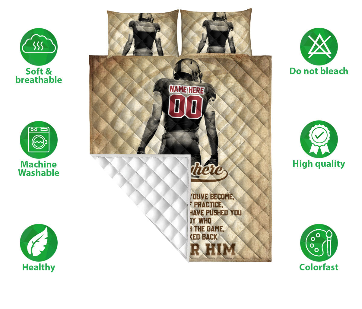 Ohaprints-Quilt-Bed-Set-Pillowcase-American-Football-Sports-Play-For-Him-Custom-Personalized-Name-Number-Blanket-Bedspread-Bedding-75-Double (70'' x 80'')