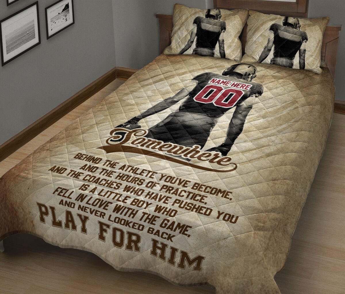 Ohaprints-Quilt-Bed-Set-Pillowcase-American-Football-Sports-Play-For-Him-Custom-Personalized-Name-Number-Blanket-Bedspread-Bedding-75-King (90'' x 100'')