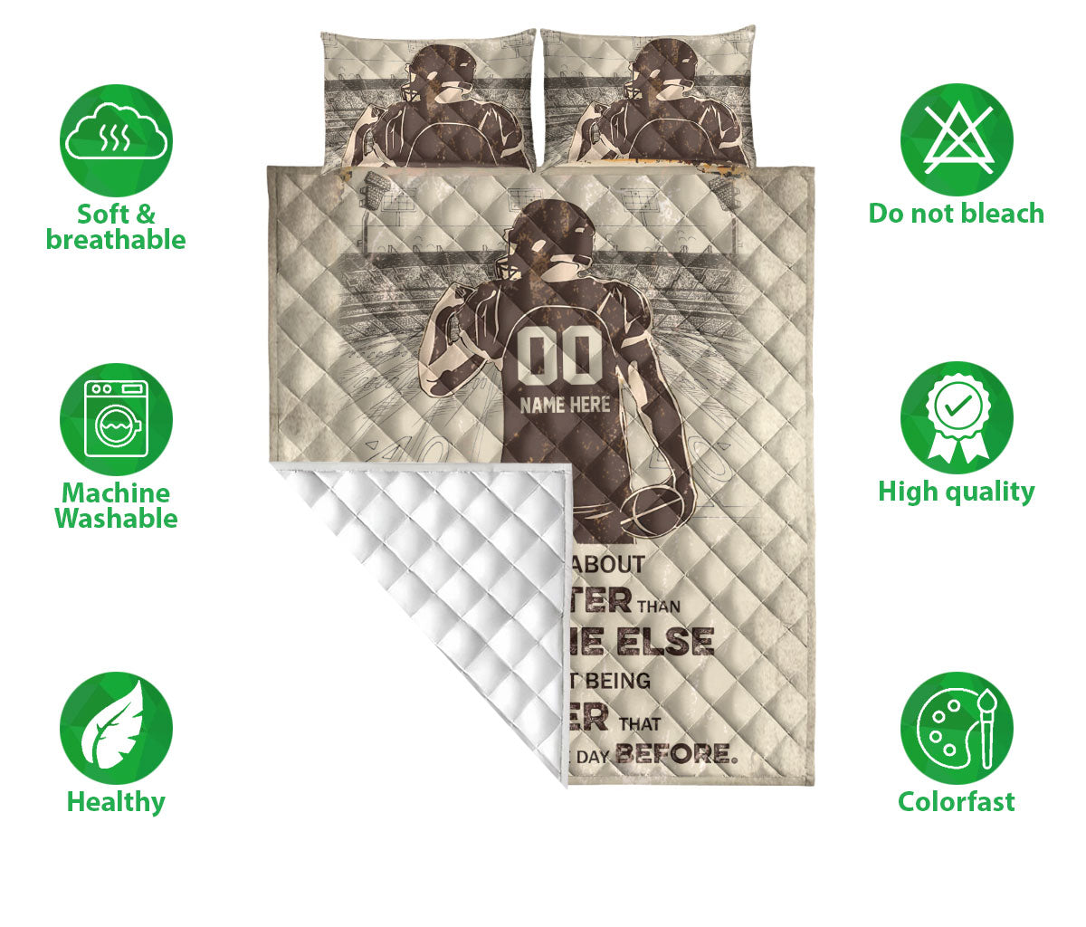 Ohaprints-Quilt-Bed-Set-Pillowcase-Try-To-Score-A-Touchdown-American-Football-Custom-Personalized-Name-Number-Blanket-Bedspread-Bedding-225-Double (70'' x 80'')