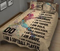 Ohaprints-Quilt-Bed-Set-Pillowcase-I-Am-Strong-I-Am-A-Softball-Player-Beige-Custom-Personalized-Name-Number-Blanket-Bedspread-Bedding-227-King (90'' x 100'')