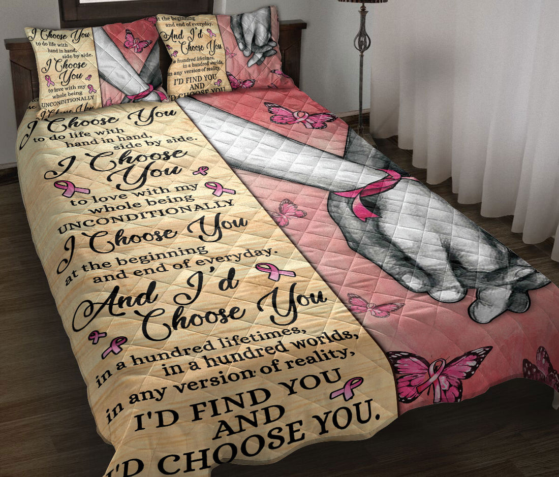 Ohaprints-Quilt-Bed-Set-Pillowcase-Breast-Cancer-Awareness-I-Choose-You-Gift-For-Couple-Husband-&-Wife-Lover-Blanket-Bedspread-Bedding-228-Throw (55'' x 60'')