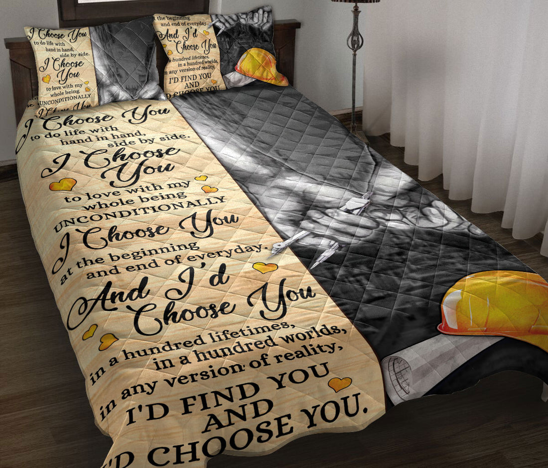 Ohaprints-Quilt-Bed-Set-Pillowcase-Civil-Engineer-I-Find-You-&-I-Choose-You-Gift-For-Couple-Husband-&-Wife-Lover-Blanket-Bedspread-Bedding-1399-Throw (55'' x 60'')