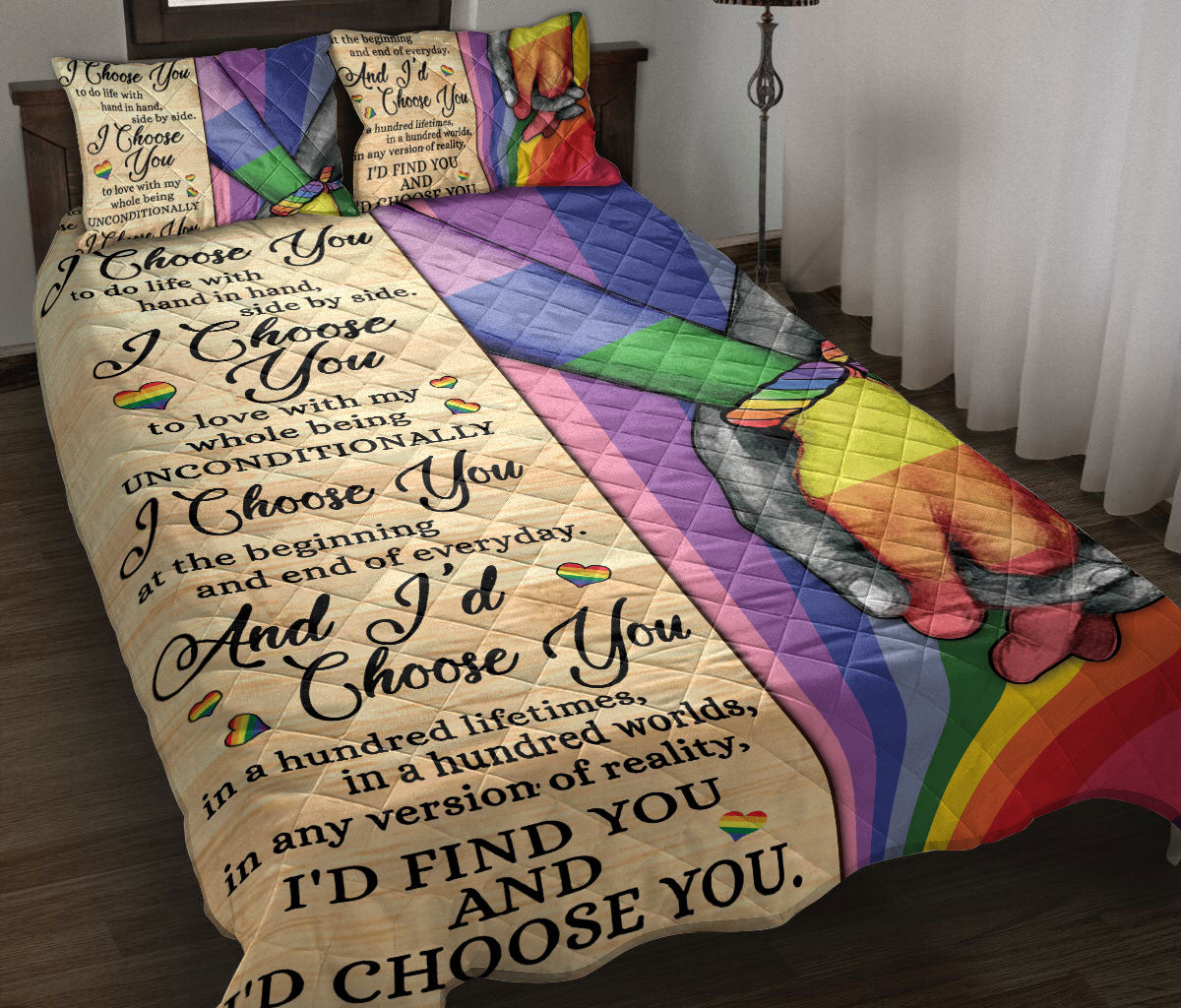 Ohaprints-Quilt-Bed-Set-Pillowcase-Lgbt-I'D-Find-You-&-I'D-Choose-You-Gift-For-Couple-Husband-&-Wife-Lover-Blanket-Bedspread-Bedding-1400-Throw (55'' x 60'')