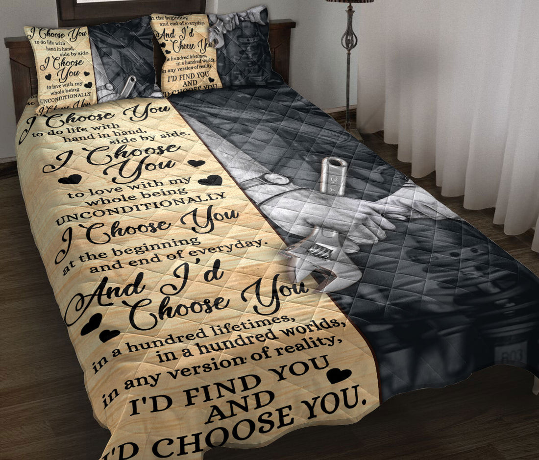 Ohaprints-Quilt-Bed-Set-Pillowcase-Mechanic-I'D-Find-You-&-I'D-Choose-You-Gift-For-Couple-Husband-&-Wife-Lover-Blanket-Bedspread-Bedding-1988-Throw (55'' x 60'')