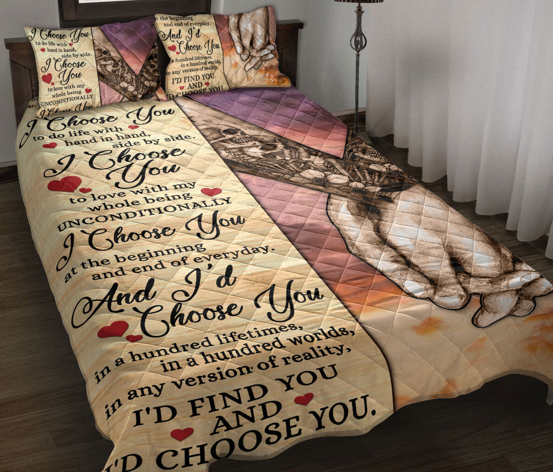 Ohaprints-Quilt-Bed-Set-Pillowcase-Tattoos-I'D-Find-You-And-I'D-Choose-You-Gift-For-Couple-Husband-&-Wife-Lover-Blanket-Bedspread-Bedding-231-Throw (55'' x 60'')