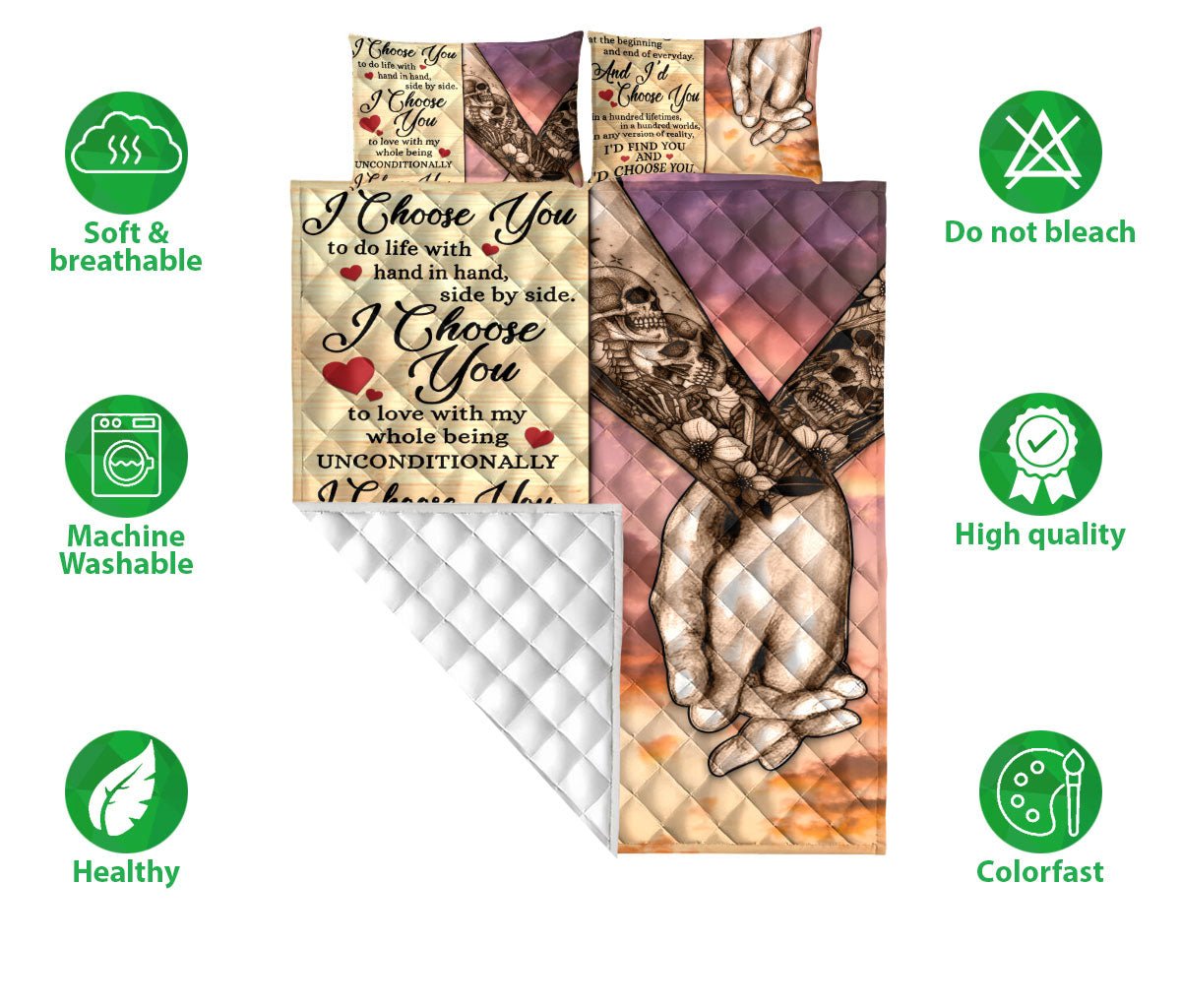 Ohaprints-Quilt-Bed-Set-Pillowcase-Tattoos-I'D-Find-You-And-I'D-Choose-You-Gift-For-Couple-Husband-&-Wife-Lover-Blanket-Bedspread-Bedding-231-Double (70'' x 80'')