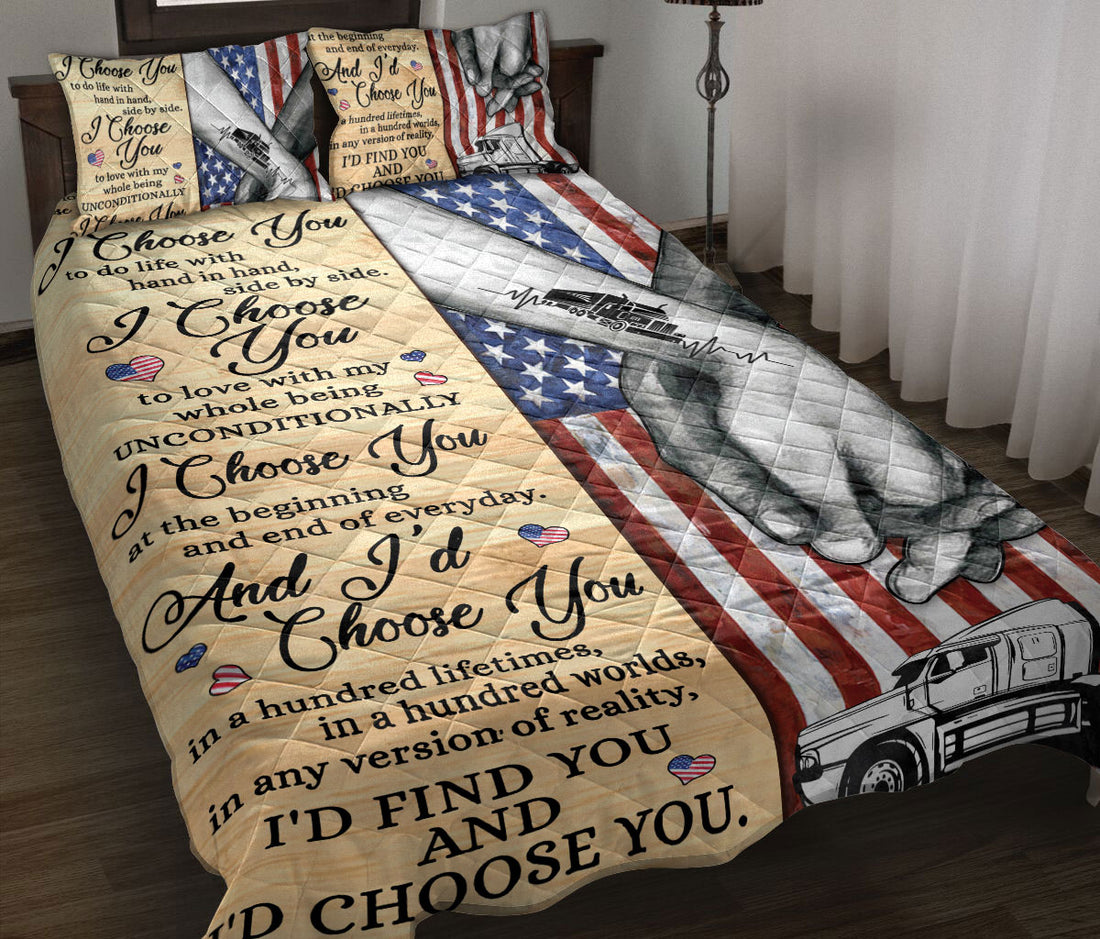 Ohaprints-Quilt-Bed-Set-Pillowcase-Trucker-I'D-Find-You-And-I'D-Choose-You-Gift-For-Couple-Husband-&-Wife-Lover-Blanket-Bedspread-Bedding-1402-Throw (55'' x 60'')