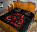 Ohaprints-Quilt-Bed-Set-Pillowcase-Boxing-Red-Gloves-Gift-For-Sport-Lover-Black-Gift-Custom-Personalized-Name-Blanket-Bedspread-Bedding-1128-King (90'' x 100'')