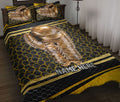 Ohaprints-Quilt-Bed-Set-Pillowcase-Boxing-Golden-Glove-Gift-For-Sport-Lover-Black-Custom-Personalized-Name-Blanket-Bedspread-Bedding-2302-Throw (55'' x 60'')