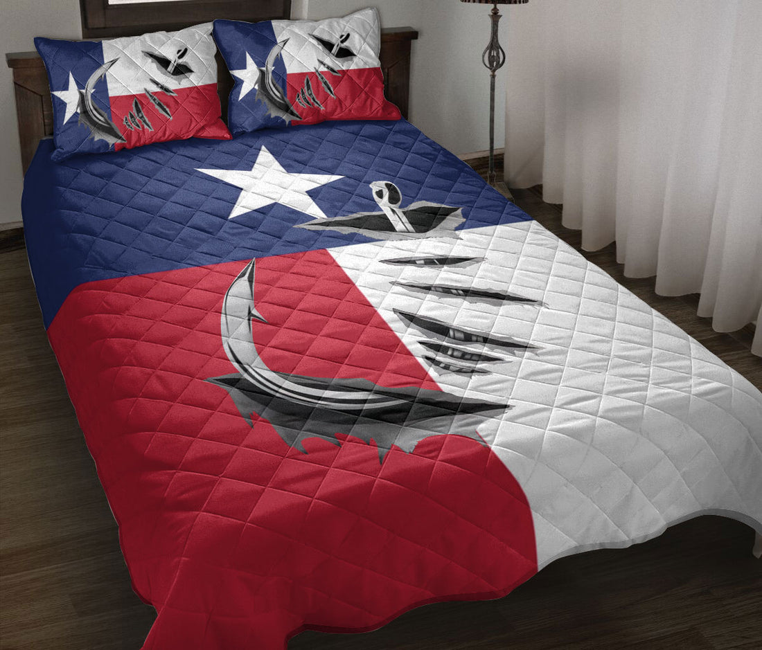 Ohaprints-Quilt-Bed-Set-Pillowcase-Fishing-Hook-Big-Bass-Fish-Texas-Flag-Unique-Gift-For-Fisherman-Fishing-Lover-Blanket-Bedspread-Bedding-823-Throw (55'' x 60'')