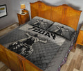 Ohaprints-Quilt-Bed-Set-Pillowcase-Biker-Yesterday-Is-History-Ride-&-Live-Today-Gift-For-Biker-Black-&-White-Blanket-Bedspread-Bedding-1404-Queen (80'' x 90'')