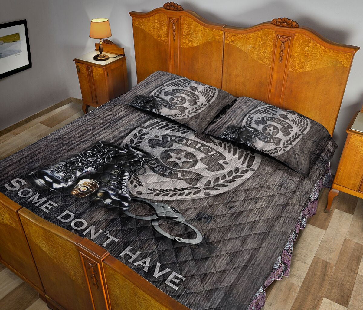 Ohaprints-Quilt-Bed-Set-Pillowcase-Proud-Police-Some-Don'T-Have-That-Problem-Back-The-Blue-Thin-Blue-Line-Blanket-Bedspread-Bedding-825-Queen (80'' x 90'')