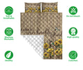 Ohaprints-Quilt-Bed-Set-Pillowcase-Sunflower-Garden-Hummingbird-Be-True-Be-Wild-Be-Happy-Humble-&-Kind-Floral-Blanket-Bedspread-Bedding-1993-Double (70'' x 80'')