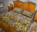 Ohaprints-Quilt-Bed-Set-Pillowcase-Sunflower-Garden-Hummingbird-Be-True-Be-Wild-Be-Happy-Humble-&-Kind-Floral-Blanket-Bedspread-Bedding-1993-Queen (80'' x 90'')