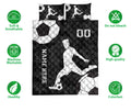 Ohaprints-Quilt-Bed-Set-Pillowcase-Soccer-Player-Ball-Sport-Lover-Gift-Black-Custom-Personalized-Name-Number-Blanket-Bedspread-Bedding-1150-Double (70'' x 80'')