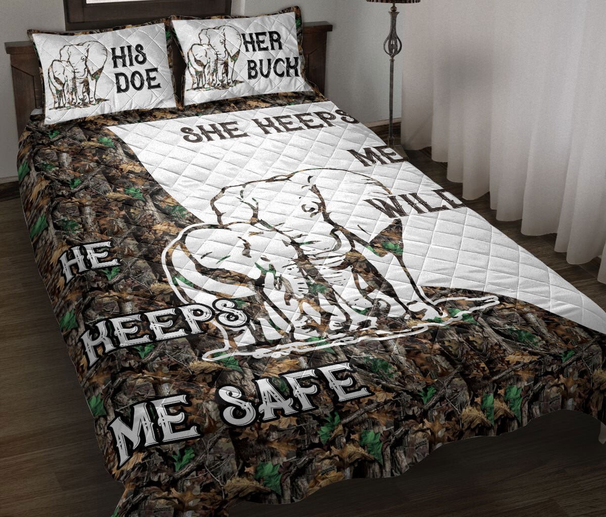 Ohaprints-Quilt-Bed-Set-Pillowcase-Elephant-Couple-Camo-He-Keeps-Me-Safe-She-Keeps-Me-Wild-Gift-For-Husband-Wife-Blanket-Bedspread-Bedding-828-Throw (55'' x 60'')