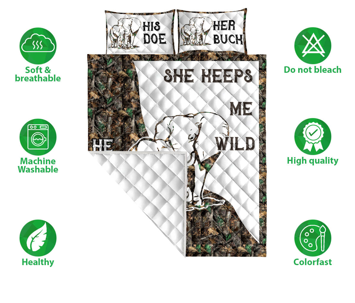 Ohaprints-Quilt-Bed-Set-Pillowcase-Elephant-Couple-Camo-He-Keeps-Me-Safe-She-Keeps-Me-Wild-Gift-For-Husband-Wife-Blanket-Bedspread-Bedding-828-Double (70'' x 80'')