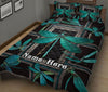 Ohaprints-Quilt-Bed-Set-Pillowcase-Turquoise-Dragonfly-Animal-Frame-Patchwork-Floral-Custom-Personalized-Name-Blanket-Bedspread-Bedding-2588-King (90&#39;&#39; x 100&#39;&#39;)