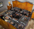 Ohaprints-Quilt-Bed-Set-Pillowcase-Rottweiler-Dog-Lover-Frame-Patchwork-Floral-Pattern-Custom-Personalized-Name-Blanket-Bedspread-Bedding-238-Queen (80'' x 90'')