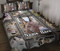 Ohaprints-Quilt-Bed-Set-Pillowcase-Donkey-Farm-Animal-Lover-Frame-Patchwork-Floral-Custom-Personalized-Name-Blanket-Bedspread-Bedding-1409-Throw (55'' x 60'')